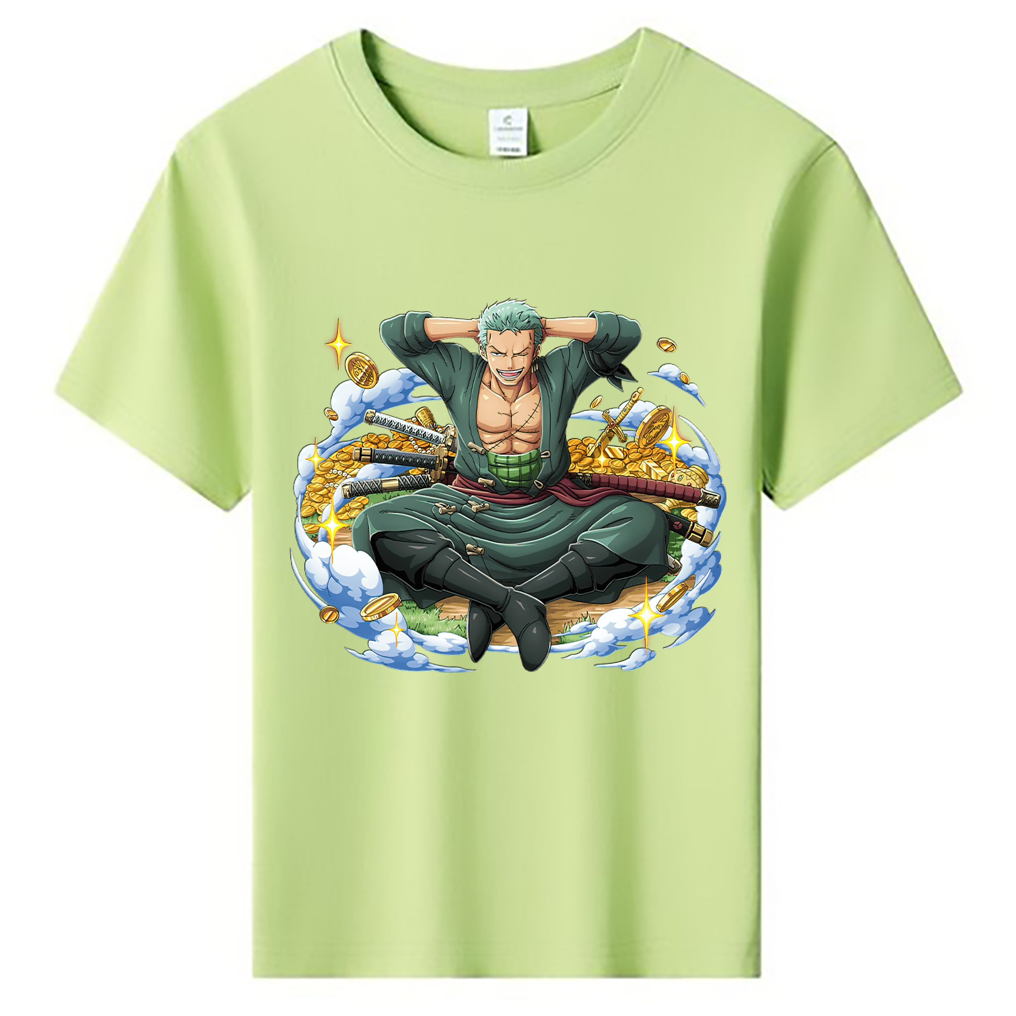 ワンピース ロロノア・ゾロ ONE PIECE Roronoa Zoro 綿100％キッズTシャツ（フロントプリント）